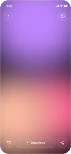 Full screen manipulation canvas with a glowing purple and pink effect.
